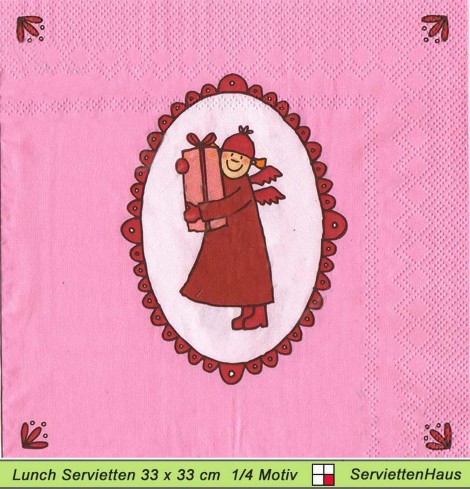 Himmlische Schwestern auf rosa - 1 Lunch Serviette